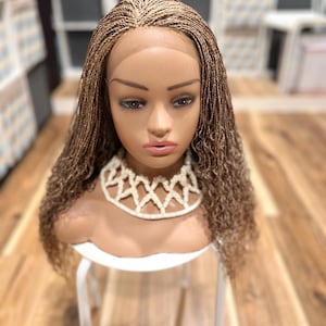 ElegantWigs 18 gold mix  water wave wig made on a full lace wig. Wig for black