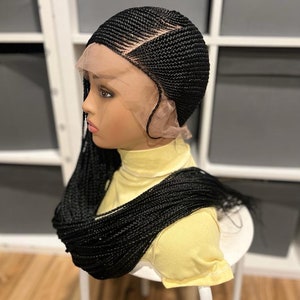 ElegantWigs 30&quot; Black Braided Cornrow Wig Handmade On a Full lace Wig *Ready To Ship* *Just As Pictured*