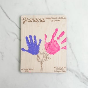 Flower Handprint Art Gift Mothers Day Gift Gigi Handprint Art DIY Hand Print Mothers Day Sign Handprint Art Grandma Personalized Handprint