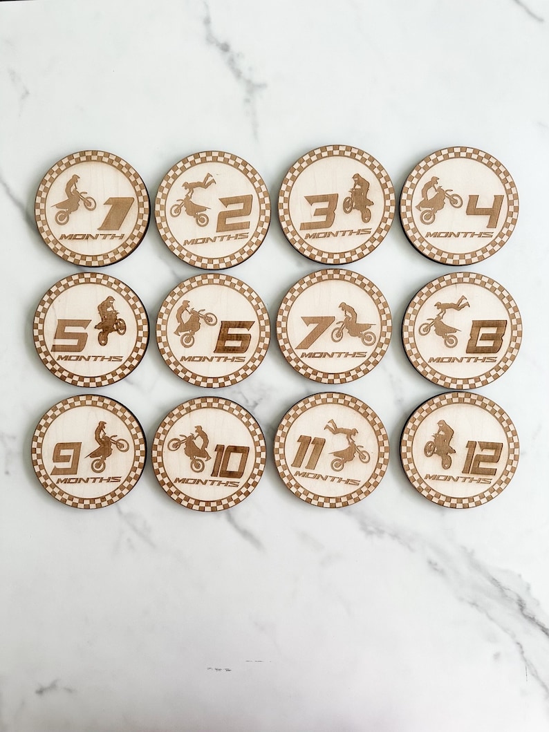 Dirt Bike Baby Motocross Milestone