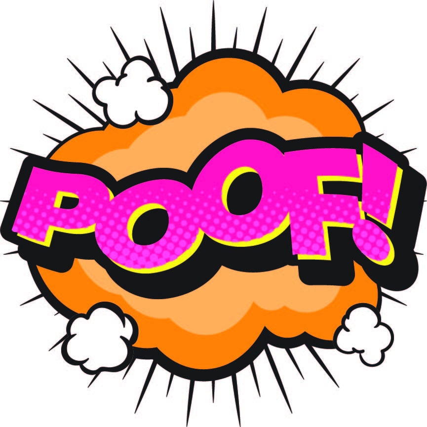 Poof Comic Sound Effect Vinyl Die Cut Sticker Decal Etsy