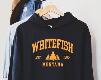 Whitefish Hoodie,Whitefish Montana,Whitefish  Shirt, Montana Ski Shirt,Montana shirt, Mountain Travel Shirt, Travel Shirt, Gift