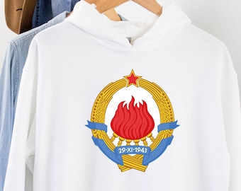 Sweat à capuche SFRJ, SFRJ majica, chemise Yougoslavie, vêtements yougoslaves, t-shirt ex yu, vêtements drôles des Balkans, Balkans