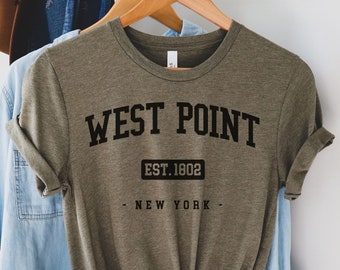 West Point New York Tee,West Point NY Unisex T-Shirt, New York Lovers Shirt, New York Tee, Vintage West Point Est 1802 shirt