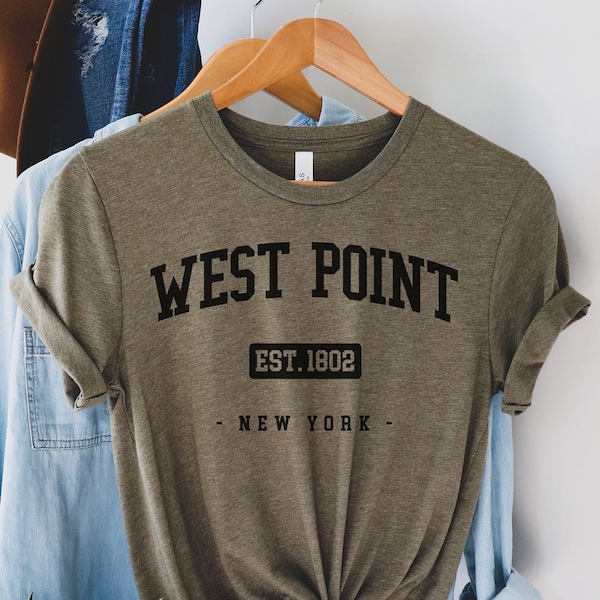 West Point New York Tee,West Point NY Unisex T-Shirt, New York Lovers Shirt, New York Tee, Vintage West Point Est 1802 shirt