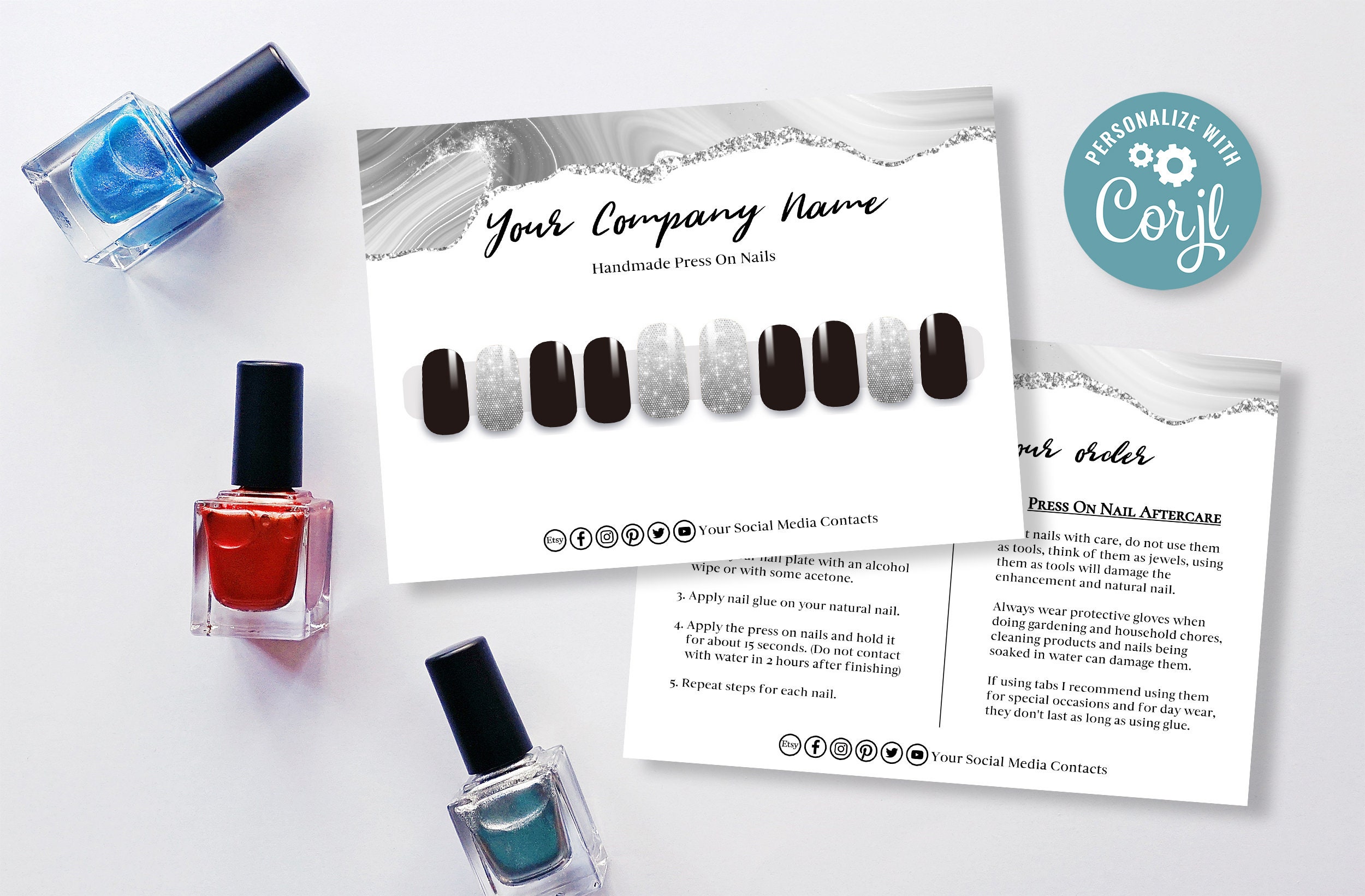 6. Professional Nail Business Card Designs - wide 9