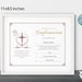 Confirmation Certificate, 11x8.5 Printable Editable Confirmation