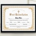 First Reconciliation Certificate, Editable Certificate of First ...