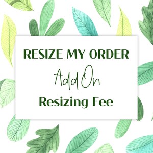 Add-On-| RESIZE MY ORDER | Fügen Sie diese in Ihren Warenkorb, wenn Sie Datei größe geändert | Digitaldruck-Größe