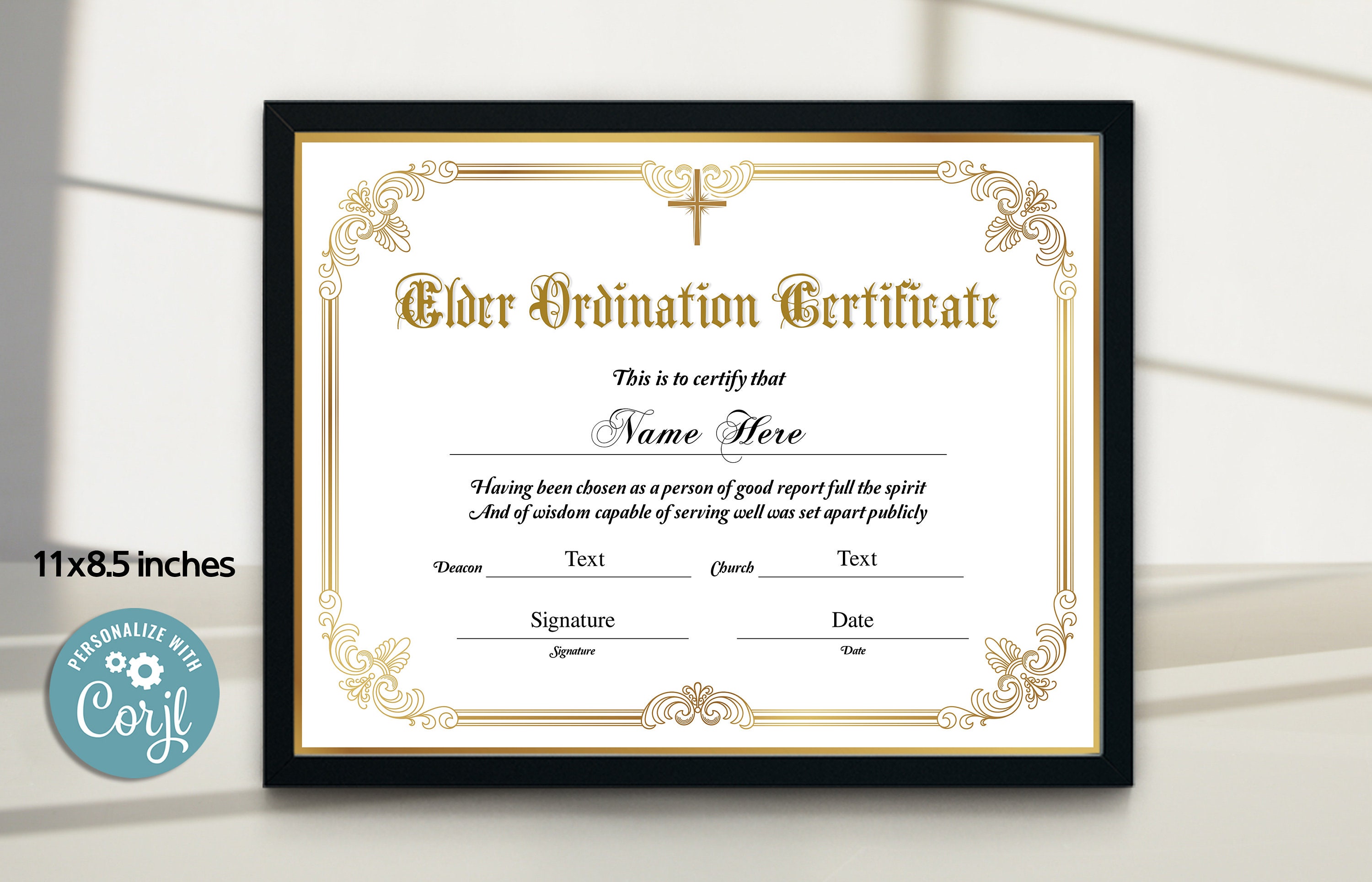 Elder Ordination Certificate Printable Certificate of Etsy Elder Ordination Certificate Printable Certificate of Etsy