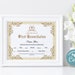 11x8.5 First Reconciliation Certificate, Printable Certificate of First ...