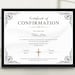 Printable Confirmation Certificate, Church Certificate Template, 11x8.5