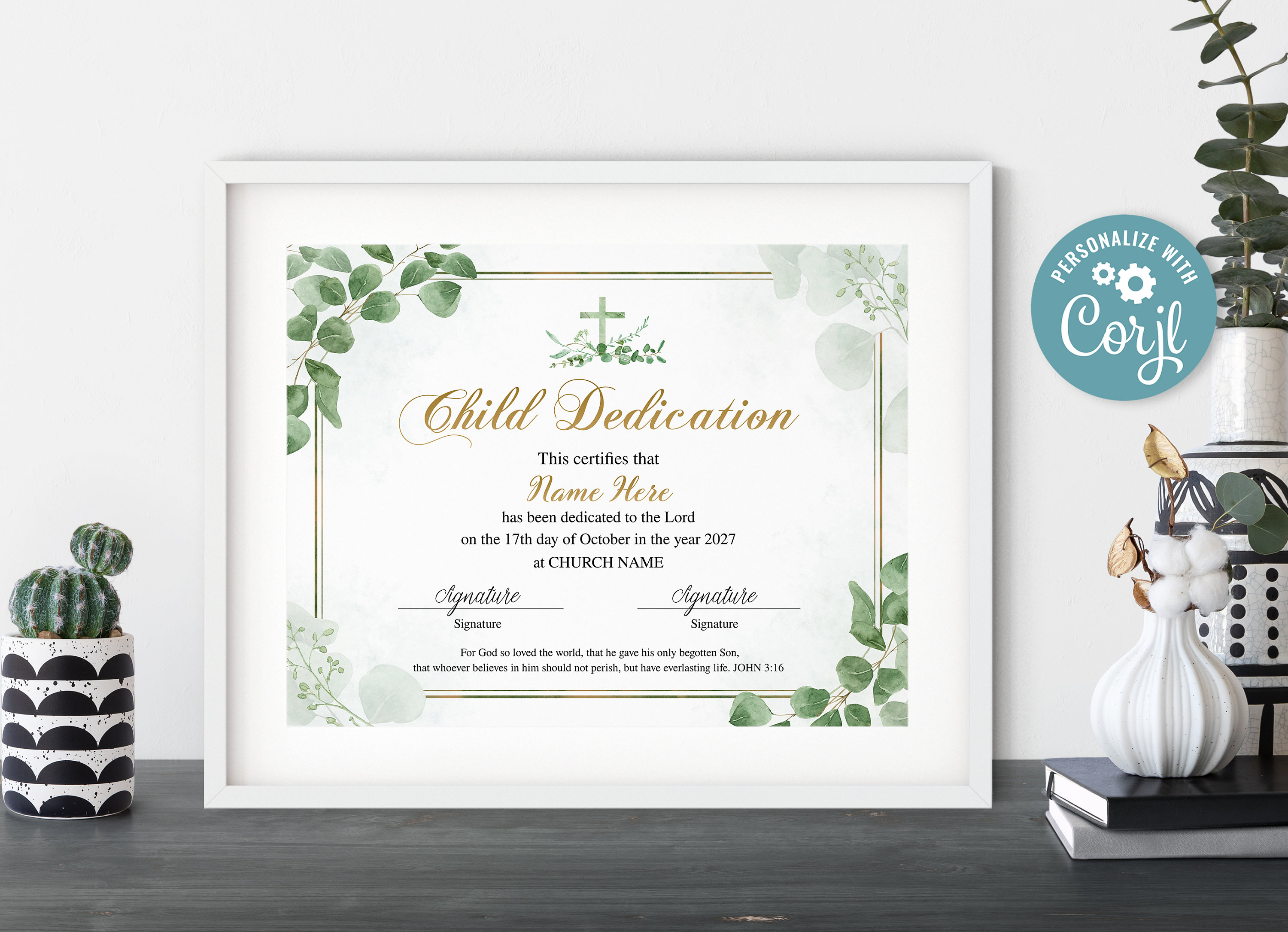 Child Dedication Lettering Baby Child Dedication Certificate, 11x8.5 Editable Printable Child ...