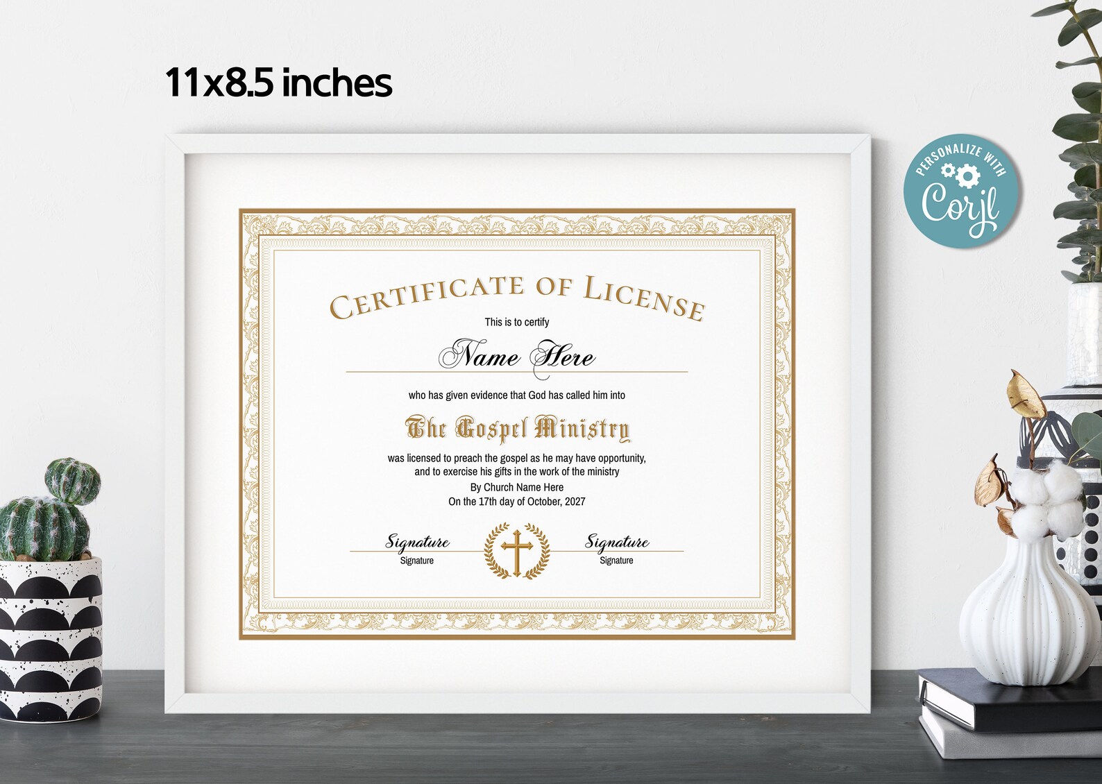 Gospel Ministry Certificate of License Template Elegant - Etsy