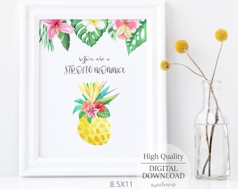 Tarjeta imprimible para FIV, Eres una mamá fuerte, Impresiones de vibras positivas, Regalos para la fertilidad y la infertilidad que inspiran pensamiento positivo, Impresiones para FIV