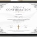 Printable Confirmation Certificate, Church Certificate Template, 11x8.5