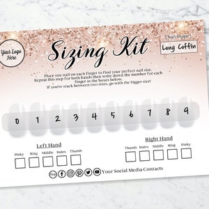 Nagel Sizing Kit, DIY Press On Nail Sizing Kit, Benutzerdefinierte Press On Nails, Sizing Kit Für Nägel, Press On Nail Sizing Kit, Nagel Visitenkarten
