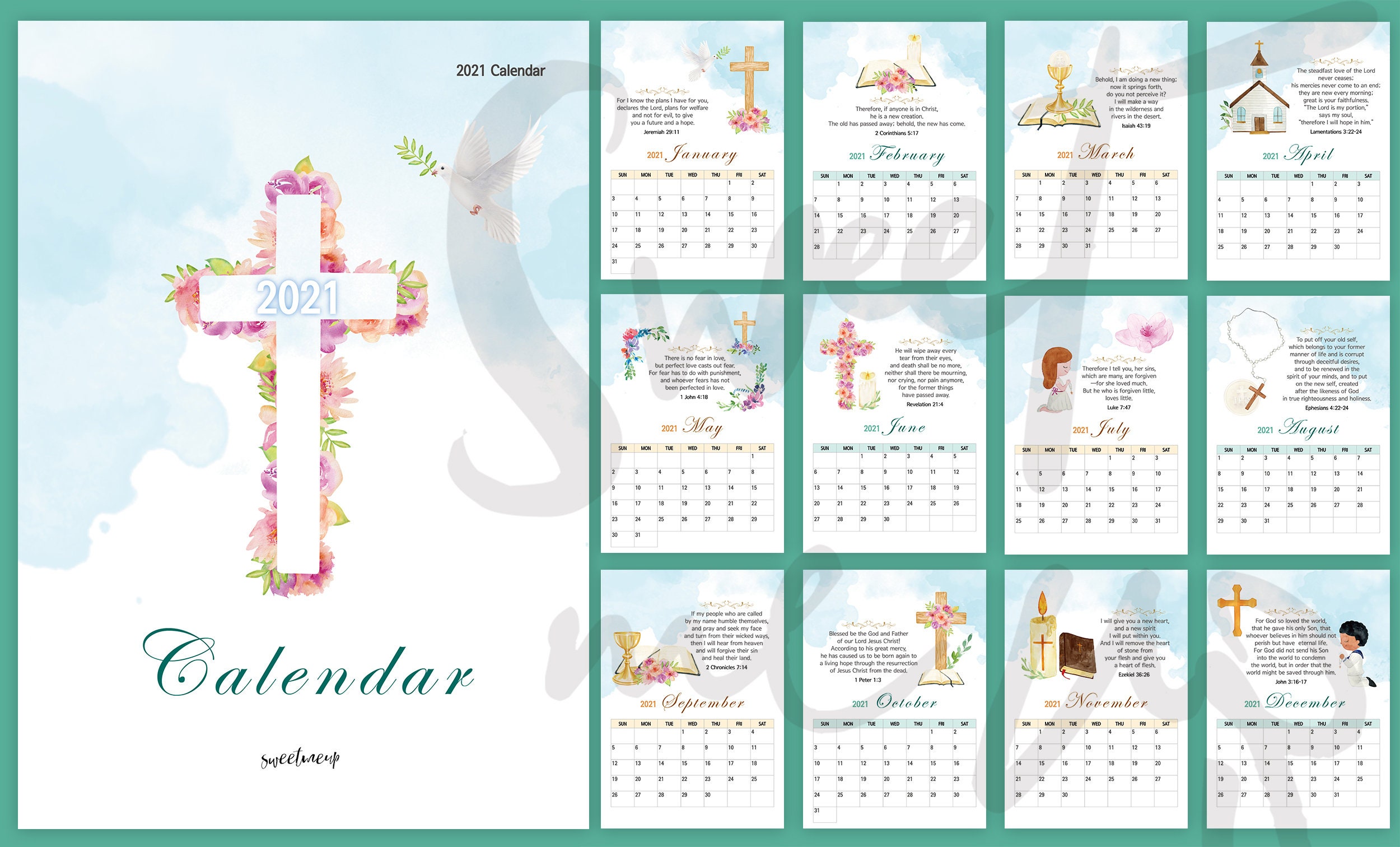Calendarios cristianos 2018 con versículos para imprimir Calendarios cristianos 2018 con versículos para imprimir