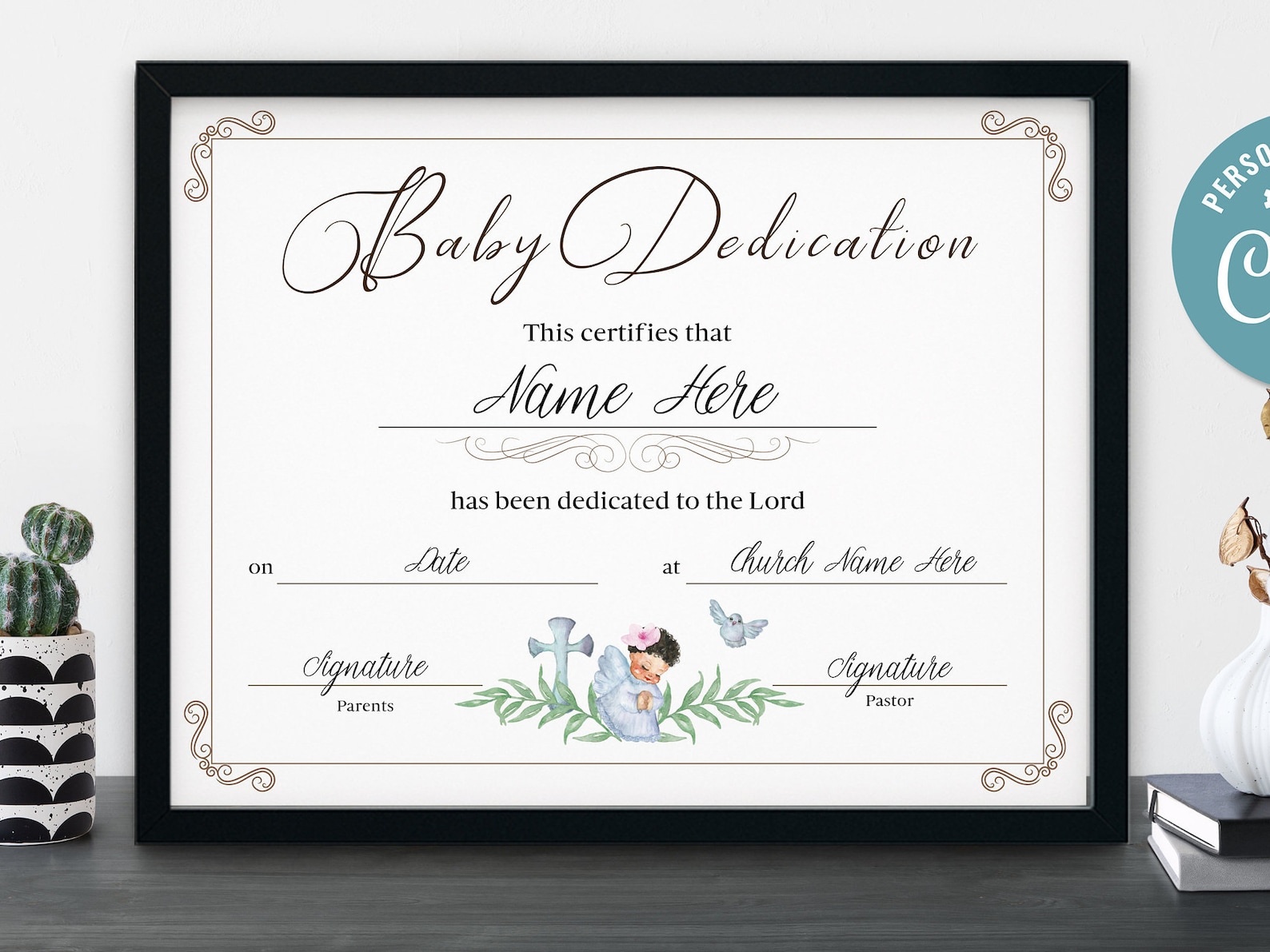 How To Make A Baby Dedication Certificate