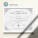 Printable Confirmation Certificate, Church Certificate Template, 11x8.5 ...