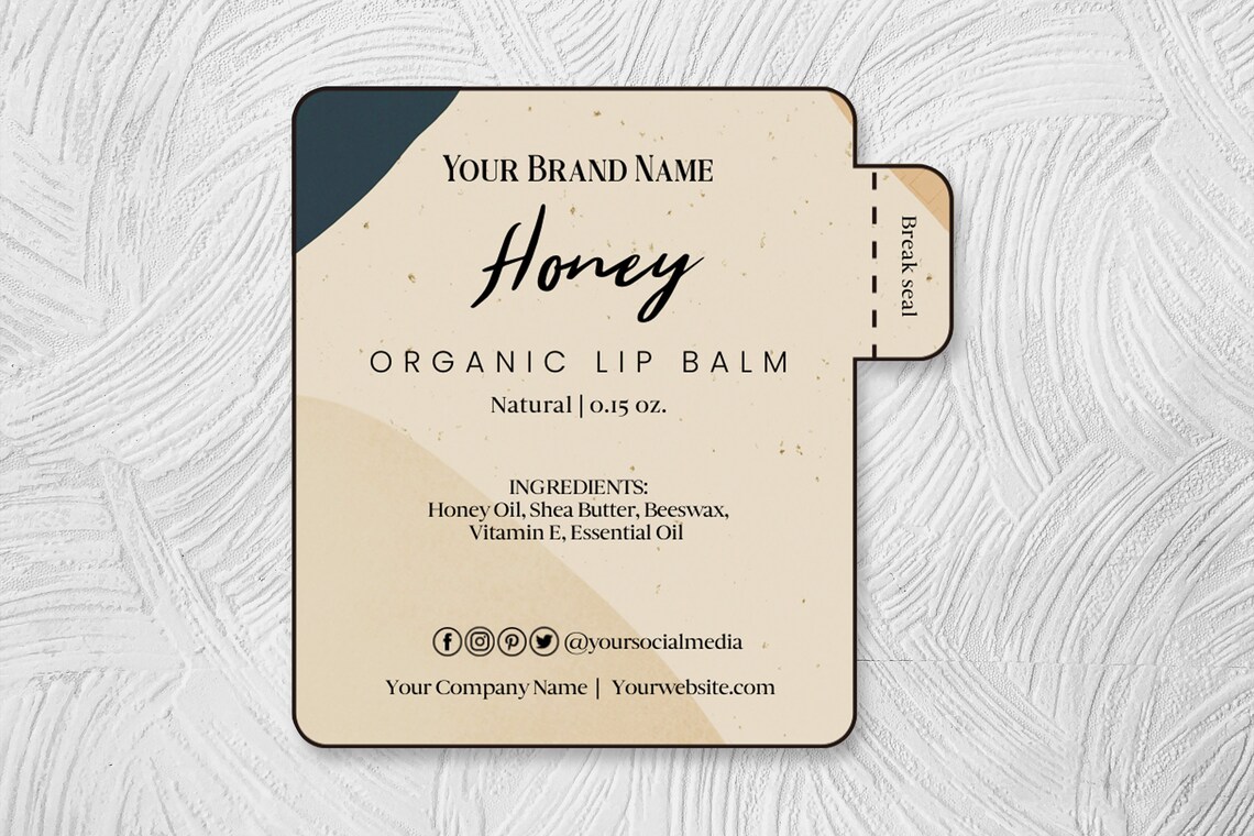 Lip Balm Labels Template Printable Editable Personalize - Etsy