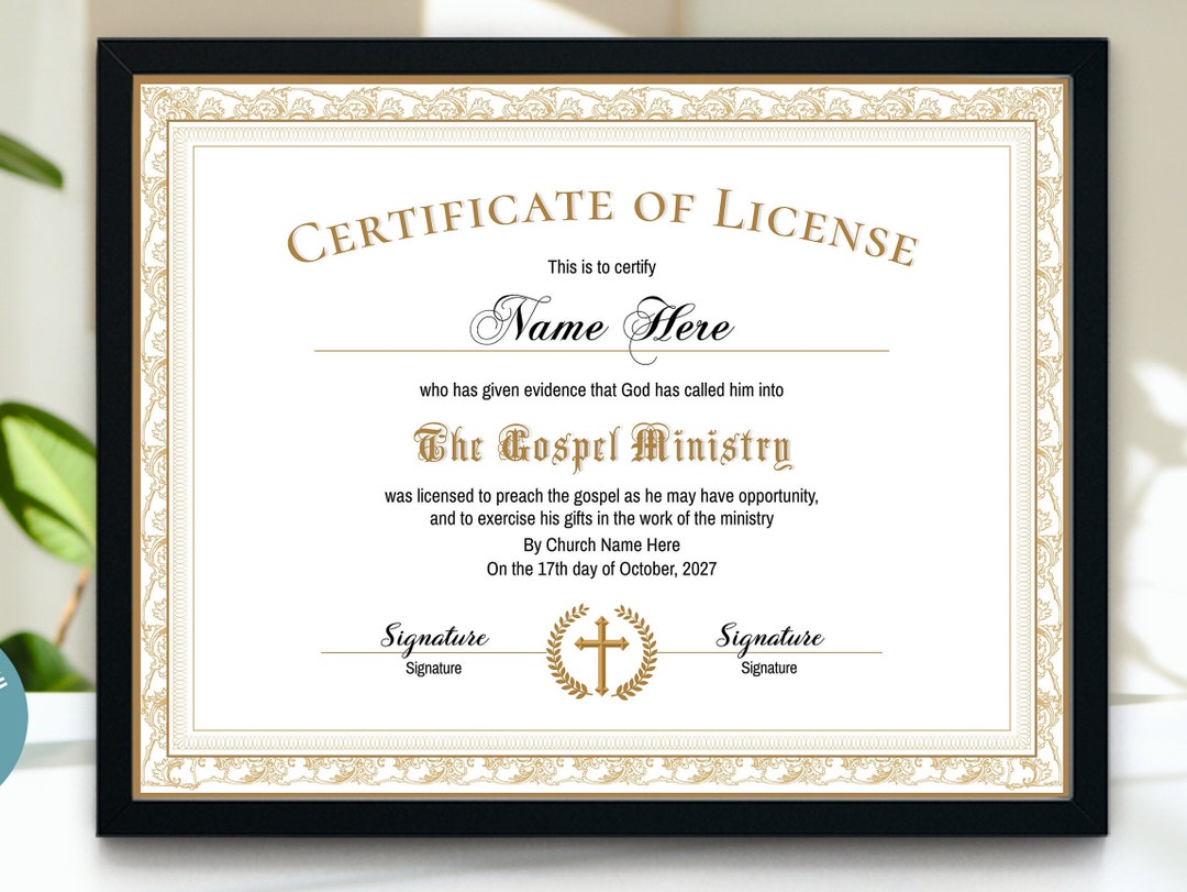 Gospel Ministry Certificate of License Template Elegant Licensed Gospel Ministry Certificate of License Template Elegant Licensed