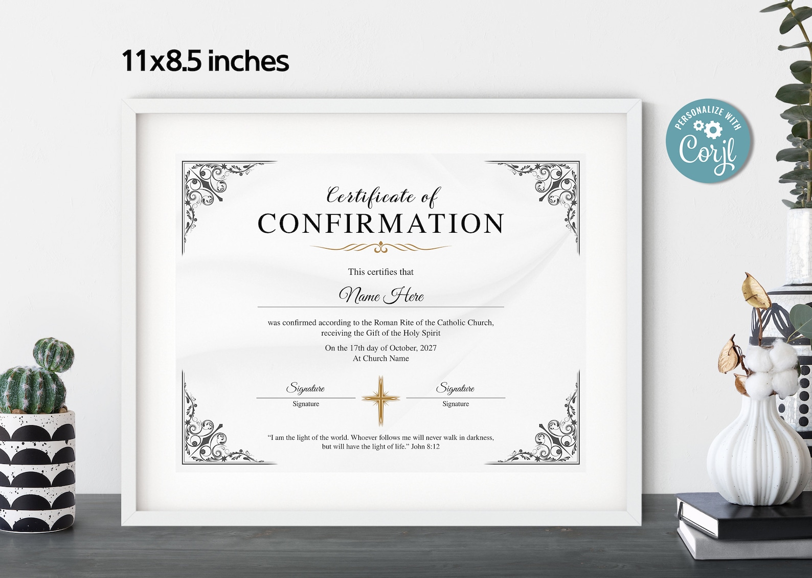 Printable Confirmation Certificate Church Certificate - Etsy