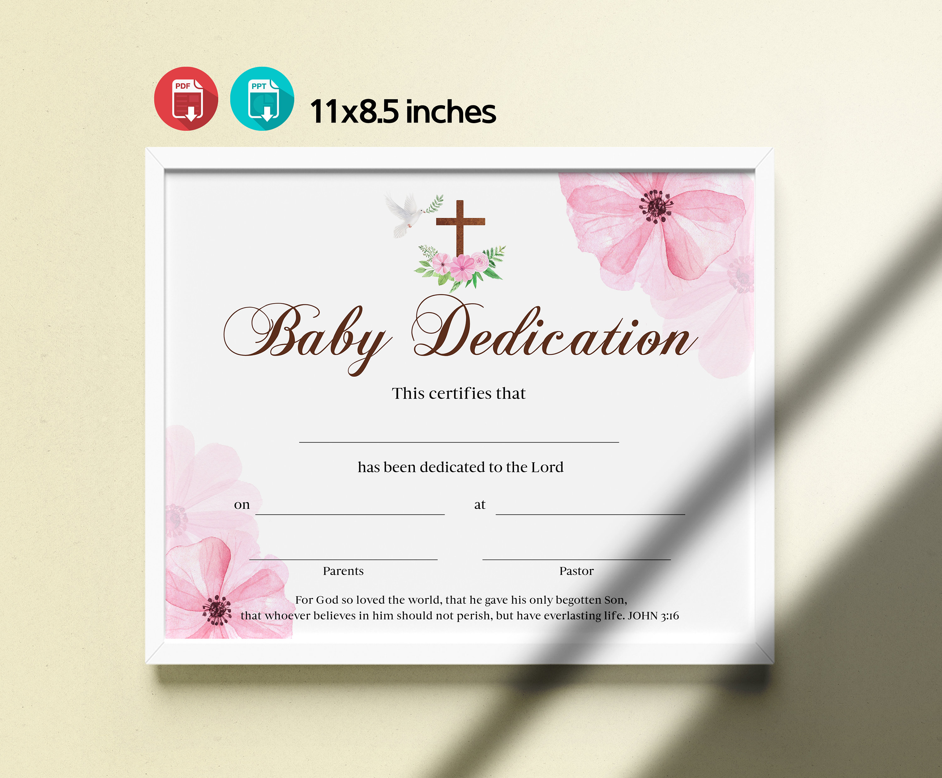 baby-dedication-certificate-girl-baby-dedication-certificate-etsy