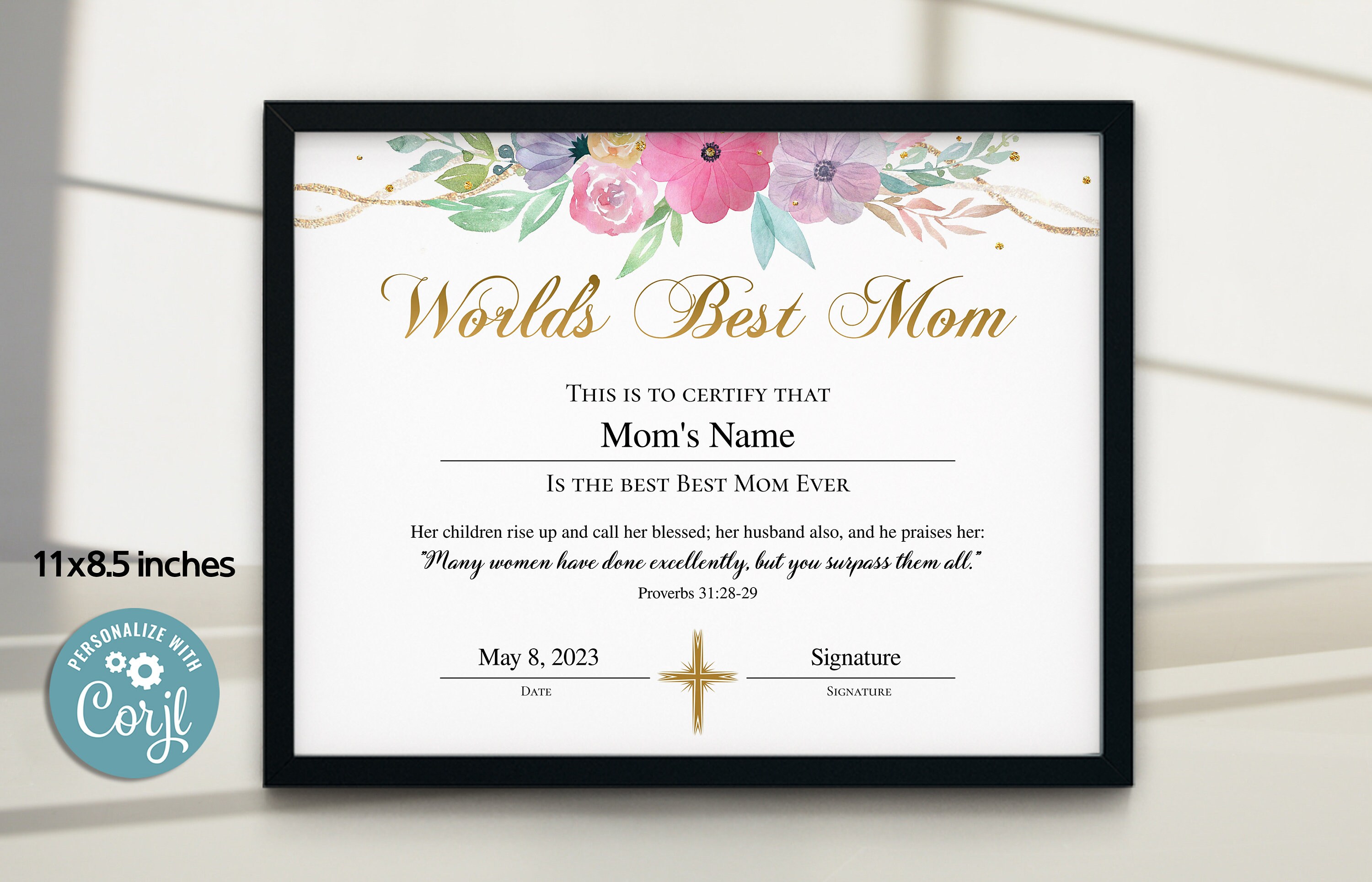 Best Mom Certificate Template Christian Mother #39 s Day Etsy Best Mom Certificate Template Christian Mother #39 s Day Etsy