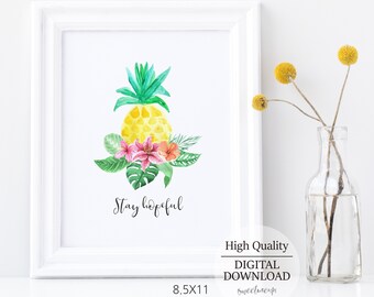 Stay hopeful Pineapple Printable IVF, IVF Printable Quote, Infertility Support, Trying to Conceive Gifts, Trying to Get Pregnant Gifts