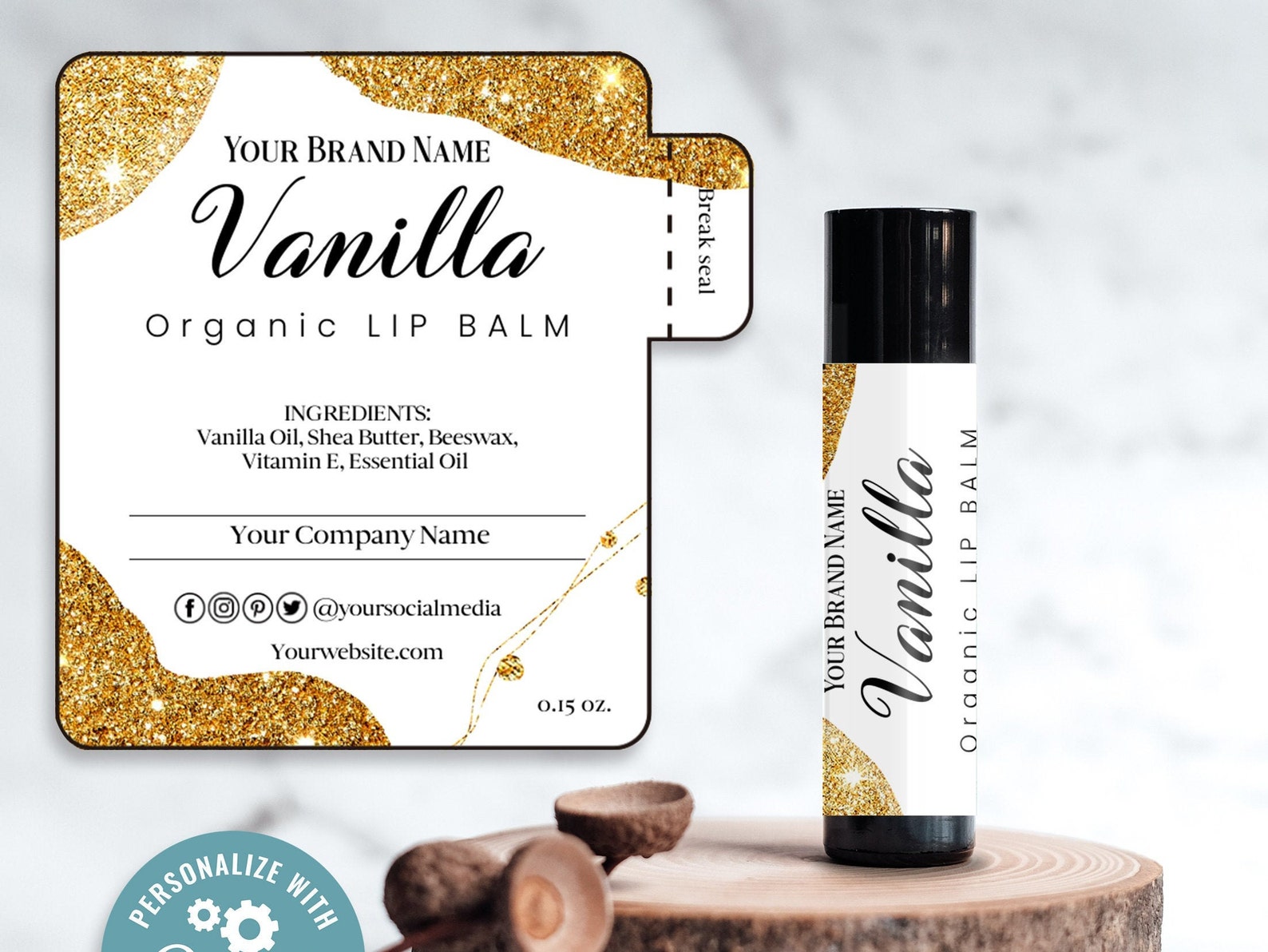 Editable Lip Balm Label Template Lip Balm Labels Online Label Personalize Printable Label