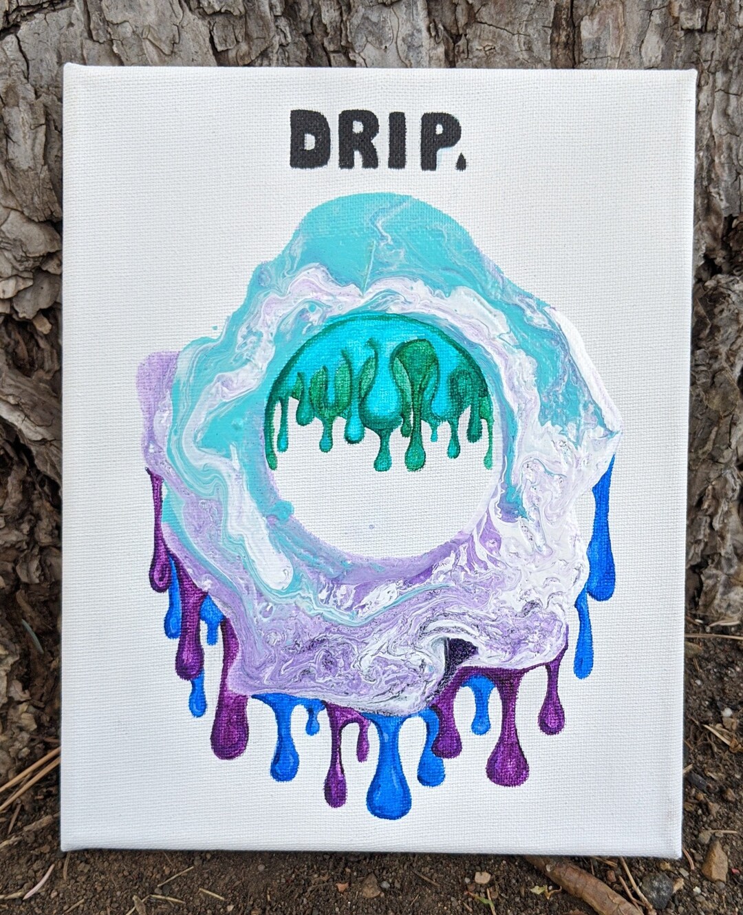 DRIP. Original Canvas - Etsy