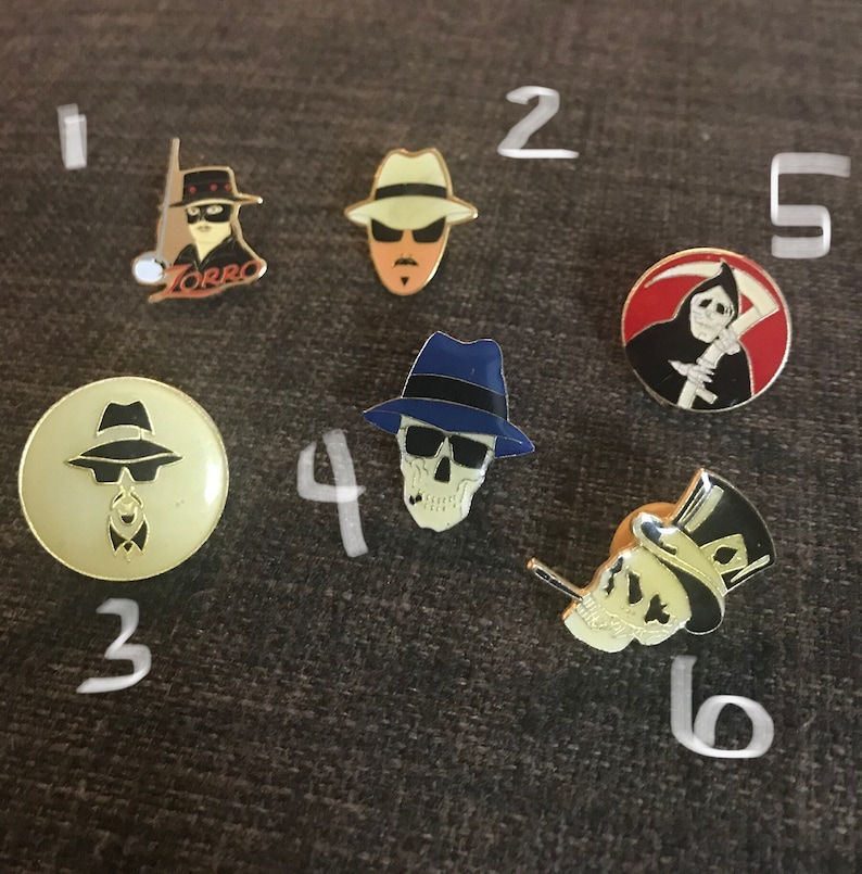 Vintage Enamel pins With Hats | Etsy