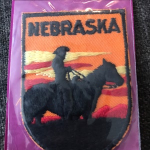 Vintage Rare Design Nebraska Travel Patch by Voyager