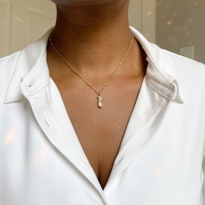 Female Body Necklace | Femme Dainty Pendant | Gold Filled Layered Necklace