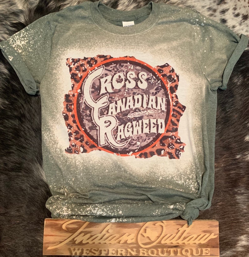 Cross Canadian Ragweed Bleached T-shirt - Etsy