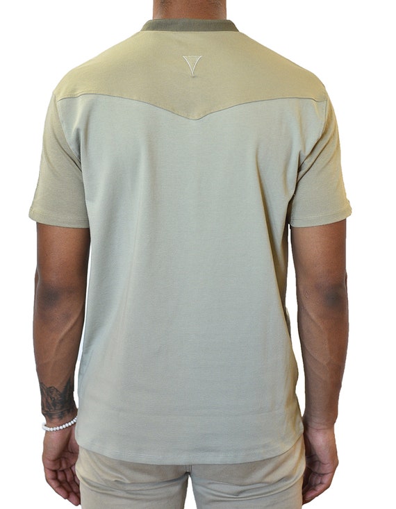 Chemise Henley En Lin Pour Homme - Manches Courtes, Col V, Style Vintage Décontracté
