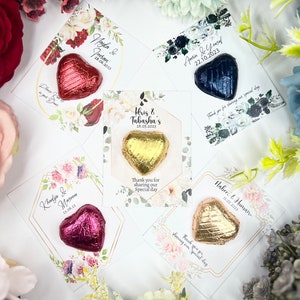Foiled Chocolate Hearts Token Favours