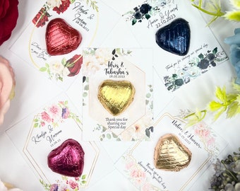 Foiled Chocolate Hearts Token Favours