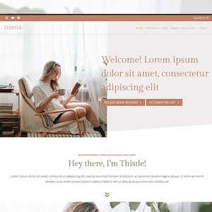 NEW Boho WordPress Theme | WordPress Blog, Shop, Fashion, Responsive Template | Kadence Child Theme | Thistle