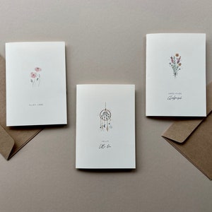 Kaartenset van 3 vouwkaarten voor felicitaties