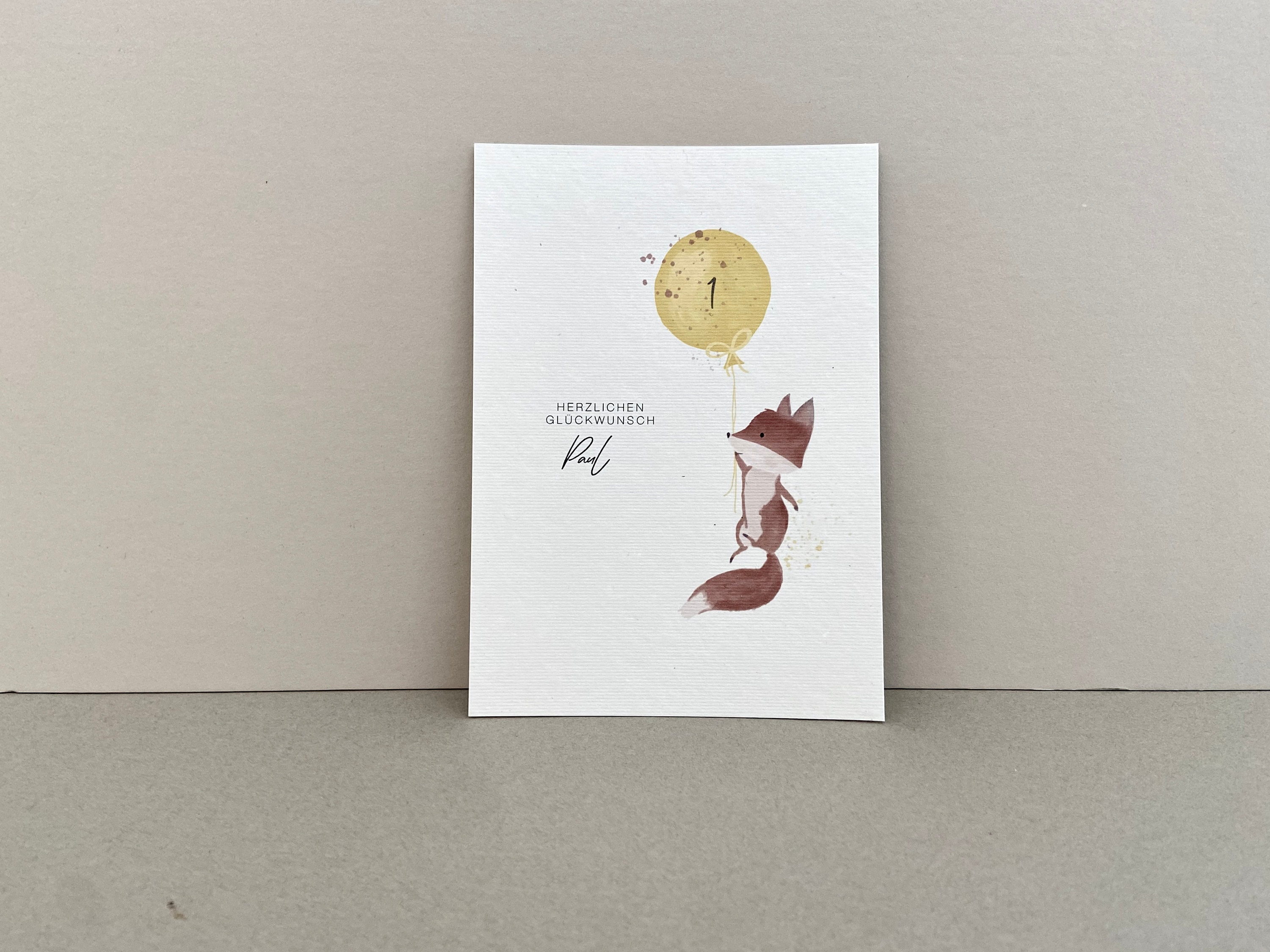Postkarte zum Geburtstag mit Fuchs Karte zum Etsy
