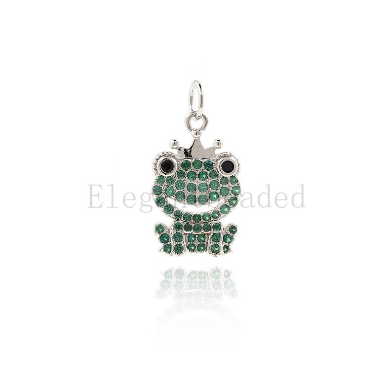 frog necklace-frog earrings-frog jewelry 21.4x10.9mm