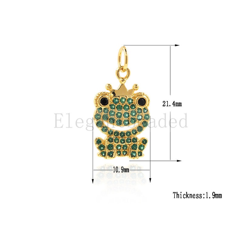 frog necklace-frog earrings-frog jewelry 21.4x10.9mm