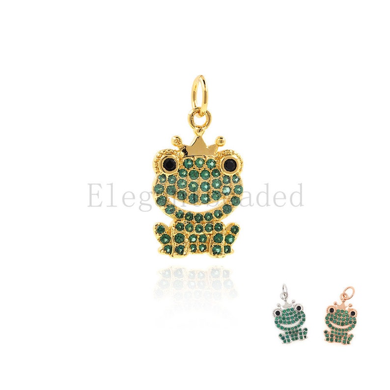 frog necklace-frog earrings-frog jewelry 21.4x10.9mm