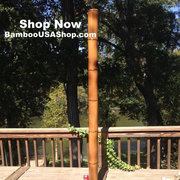 Bamboo Poles-4.0 inch Diameter Flamed Giant-4.0" Diameter x 1.0 ft-7.0 ft Length - bamboousashop.com