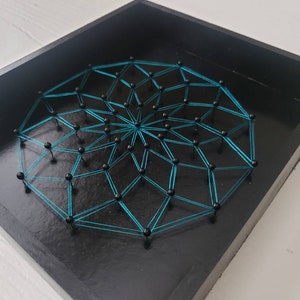 Lotus Sacred Geometry String Art, Zen Mandala Wall Hanging, Yoga Decor