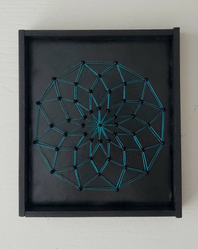 Lotus Sacred Geometry String Art, Zen Mandala Wall Hanging, Yoga Decor Etsy