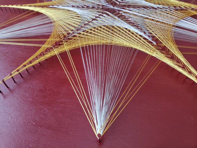 Star String Art Wall Hanging, Sacred Geometry Decor, Zen Mandala Wall