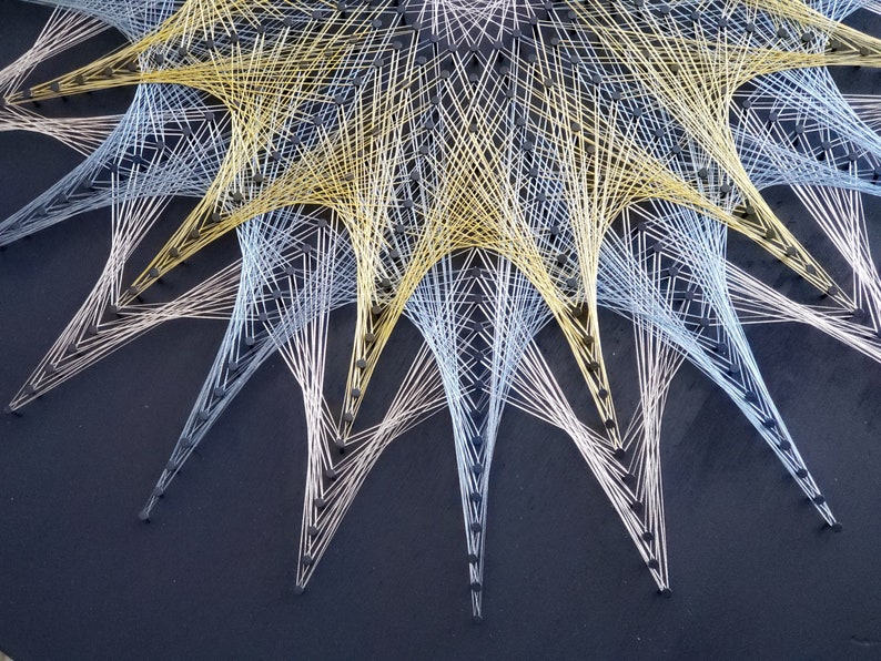 Star String Art Wall Hanging Sacred Geometry Decor Zen Etsy